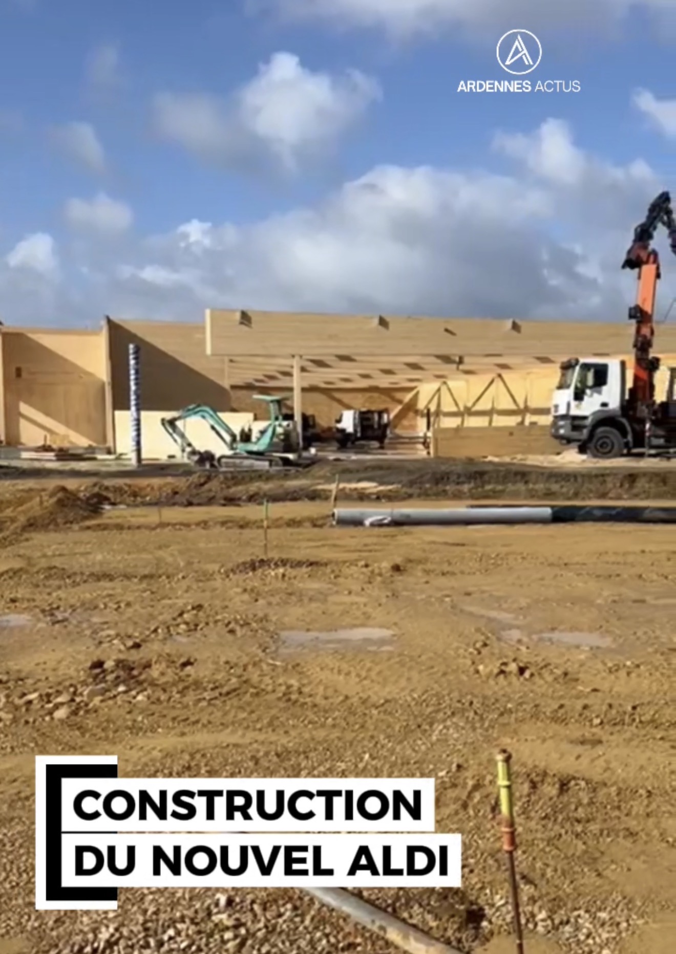 LES TRAVAUX AVANCENT À GRANDE VITESSE POUR LE NOUVEL ALDI