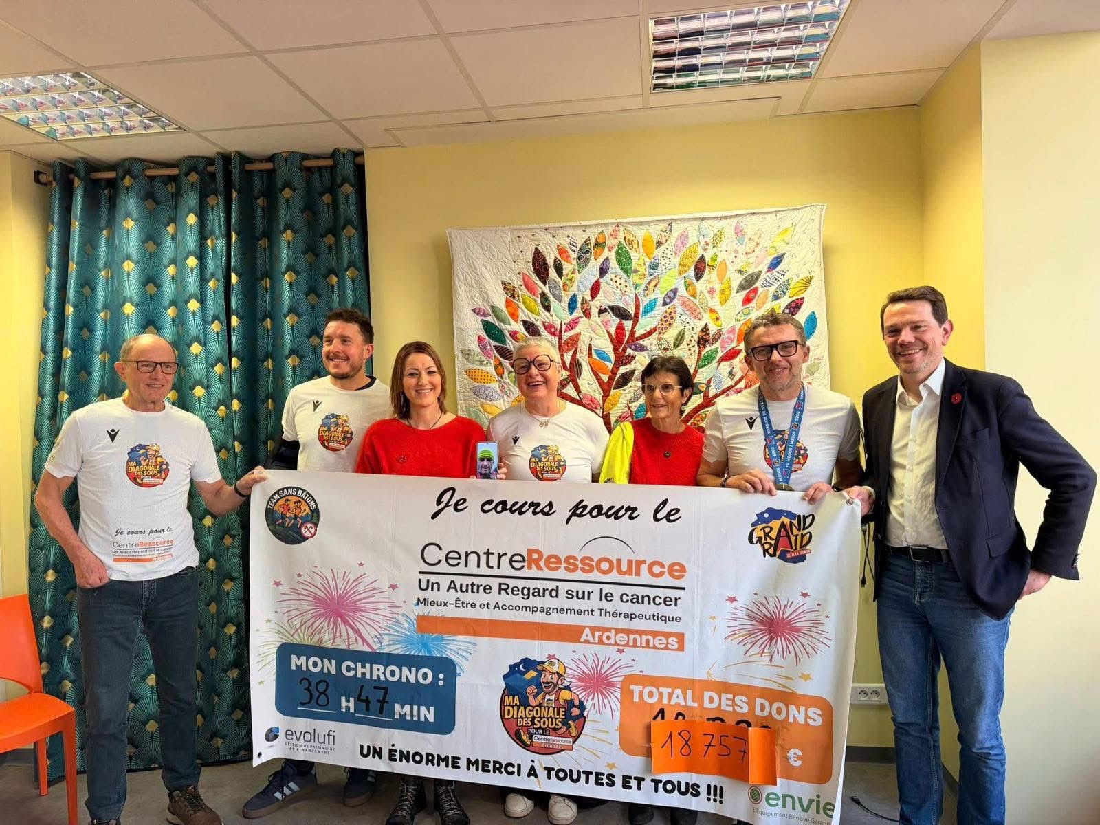EXPLOIT SPORTIF ET DON RECORD : 18 757 EUROS RÉCOLTÉS EN FAVEUR DU CENTRE RESSOURCE ARDENNES